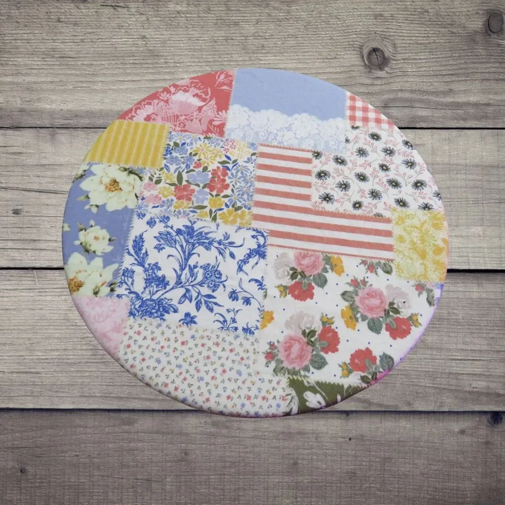 Kitchenaid Bowl Cover Reversible Boho Patchwork and Pink Floral